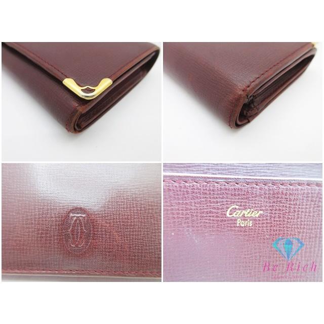 MUST DE CARTIER カルティエ Cartier 二つ折り財布 マスト ボルドー