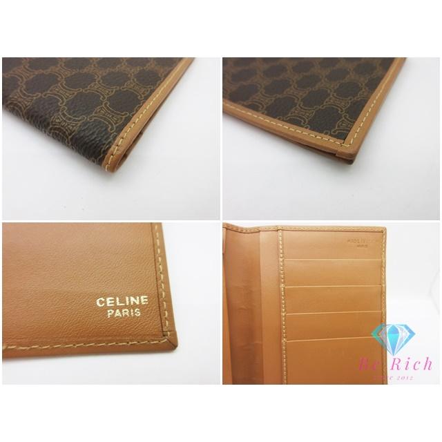 CELINE（セリーヌ） 長 札入れ マカダム ブラウン 小銭入れ なし PVC