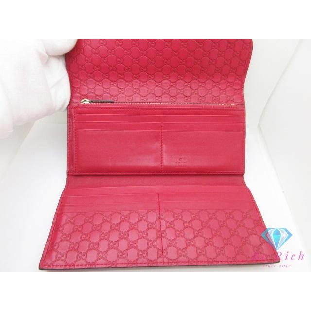 GG GUCCI 三つ折り 長財布 マイクロ グッチ 256926 赤 レッド ロゴ