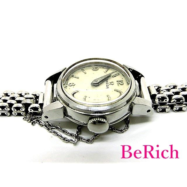 OH済みオメガアンティーク 手巻き k14 WG ダイヤレディース