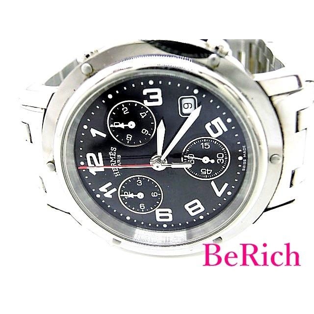 エルメス クリッパー クロノグラフ Cl1 910 メンズ 腕時計 デイト ブラック文字盤 Ss Hermes 中古 送料無料 Bt69 Bt69 ビーリッチヤフー店 通販 Yahoo ショッピング