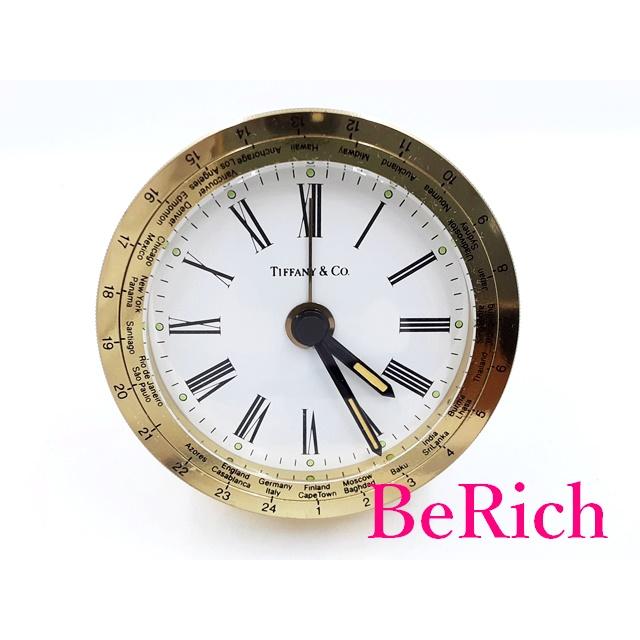 ティファニー Tiffany＆Co 置時計 白 ホワイト 文字盤 ゴールド  