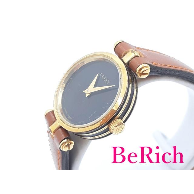 GUCCI（グッチ） レディース 腕時計 黒 ブラック 文字盤 SS レザー
