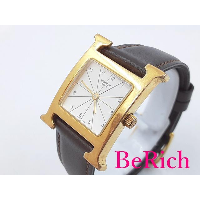 美品　エルメス HERMES Hウォッチ HH1.201 ブラック レディース エルメス Hウォッチ HH1.210 ブラック レディース 時計 【中古