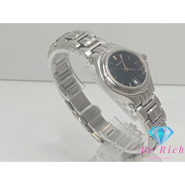 GUCCI（グッチ） レディース 腕時計 デイト 9040L ブラック 黒 SS ロゴ