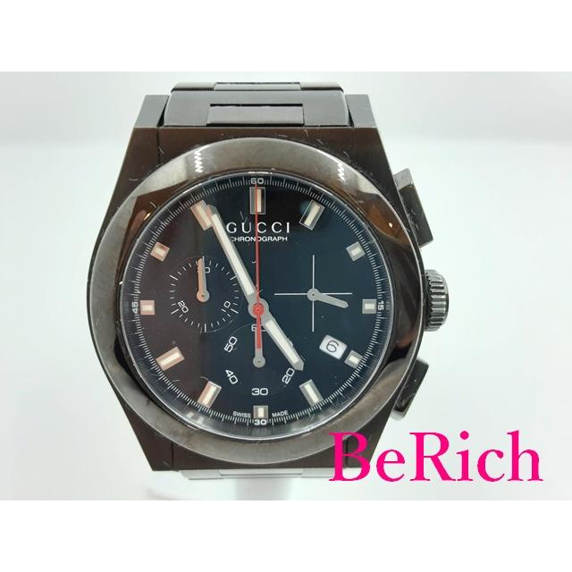 【美品✨️】GUCCIパンテオン クロノグラフ 時計 ブラック GUCCI グッチ 時計 メンズ 腕時計 ブランド パンテオン クロノ
