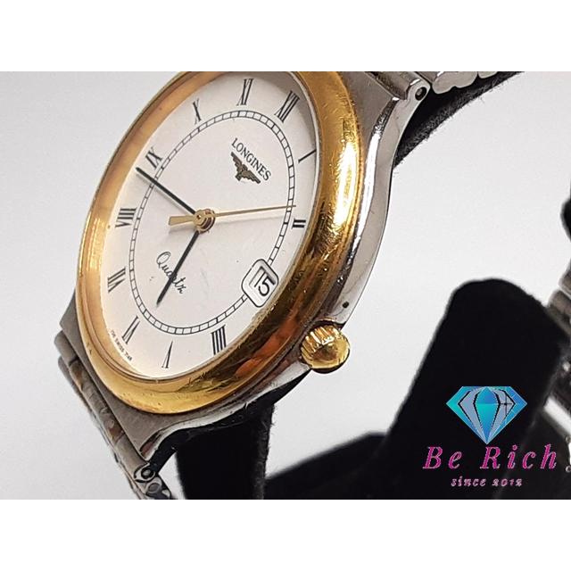 稼働/新品電池】ロンジン デイト 腕時計 フラックシップ スクエア