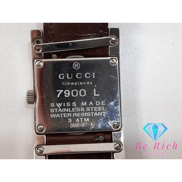 GUCCI（グッチ） レディース 腕時計 7900L スクエア 黒 ブラック