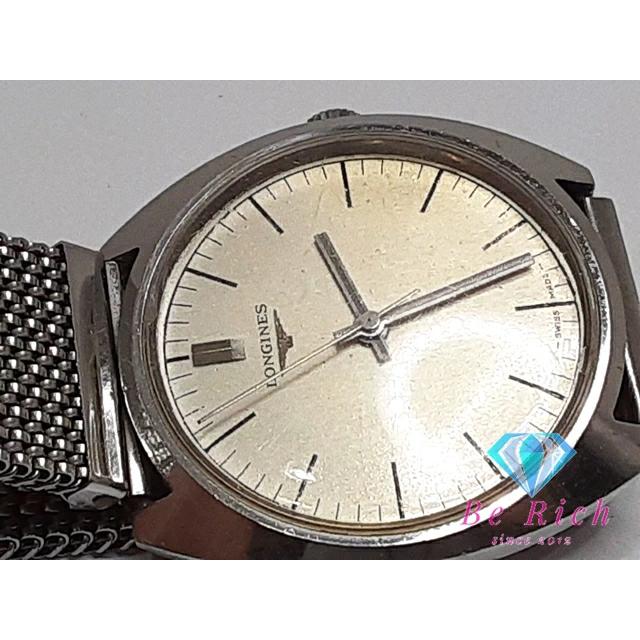 LONGINES ビンテージ 手巻き アナログ時計 シルバー LONGINES（ロンジン） 手巻き メンズ 腕時計 シルバー SS ロゴ