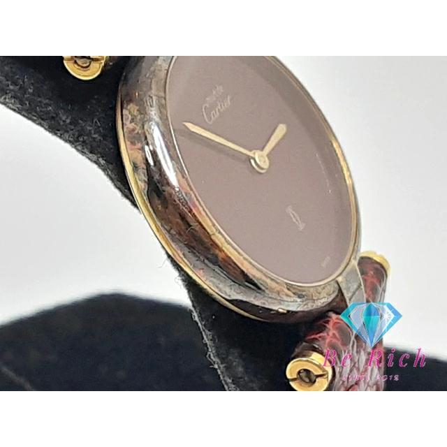 カルティエ Cartier マスト ヴァンドーム ヴェルメイユ レディース 腕時計 ボルドー SV 925 GP  クォーツ【中古】【送料無料】 bt3076 | Cartier | 03