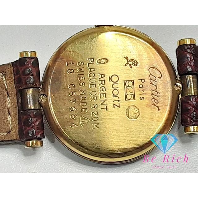 カルティエ Cartier マスト ヴァンドーム ヴェルメイユ レディース 腕時計 ボルドー SV 925 GP  クォーツ【中古】【送料無料】 bt3076 | Cartier | 06