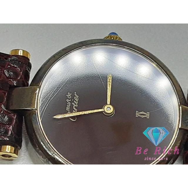 カルティエ Cartier マスト ヴァンドーム ヴェルメイユ レディース 腕時計 ボルドー SV 925 GP  クォーツ【中古】【送料無料】 bt3076 | Cartier | 07