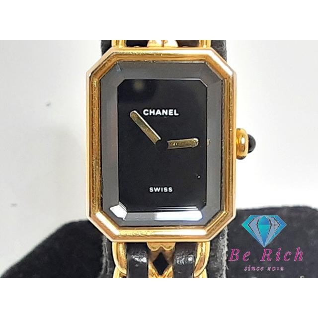 T172 シャネル プルミエールL H0001 GP×レザー クォーツ PREMIERE（CHANEL） シャネル CHANEL プルミエール L H0001 レディース