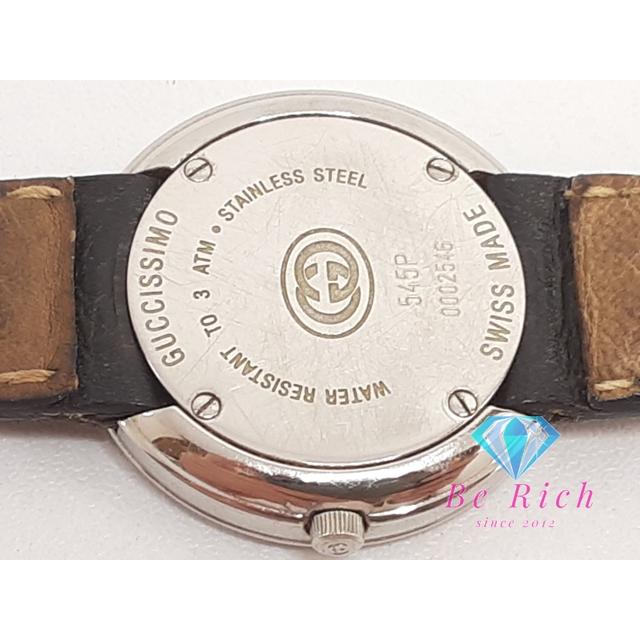 GUCCI グッチ レディース 腕時計 545P 白 ホワイト 黒 ブラック