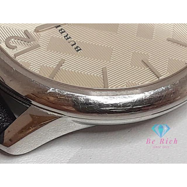 バーバリー BURBERRY BU10008 クラシック メンズ 腕時計 デイト スモセコ ラウンド SS レザー ブレス ロゴ クォーツ【中古】 bt3205 | BURBERRY | 04