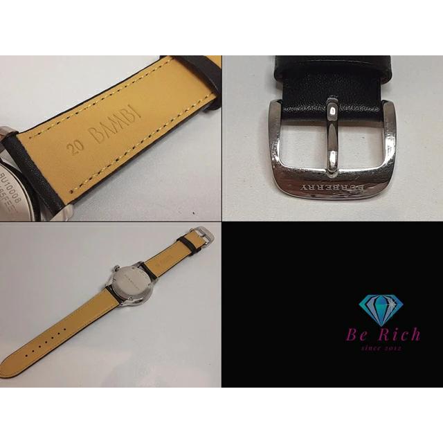バーバリー BURBERRY BU10008 クラシック メンズ 腕時計 デイト スモセコ ラウンド SS レザー ブレス ロゴ クォーツ【中古】 bt3205 | BURBERRY | 07