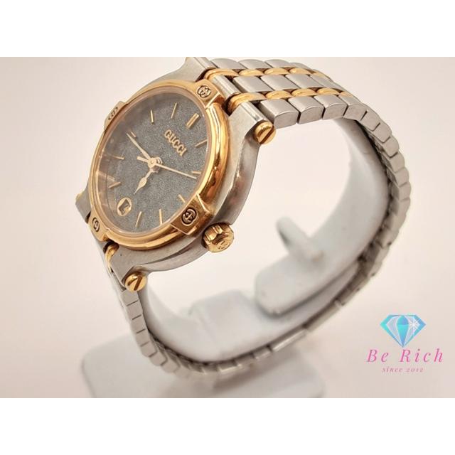GUCCI グッチ　アナログ腕時計 シルバー　ゴールド　レディース　３針 GUCCI グッチ レディース 腕時計 デイト 9000L ラウンド 黒