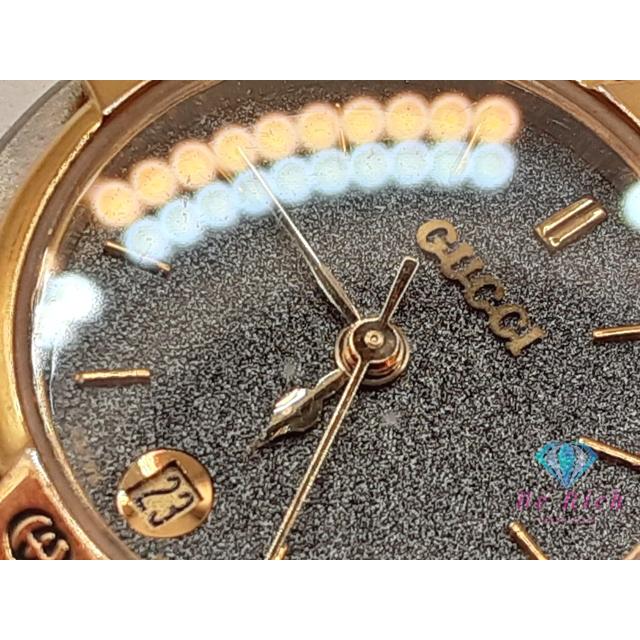 GUCCI グッチ レディース 腕時計 デイト 9000L ラウンド 黒