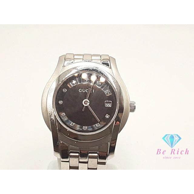 GUCCI（グッチ） レディース 腕時計 デイト 5500L ラウンド 黒