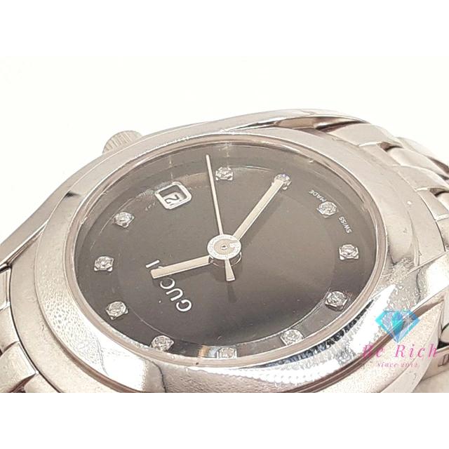 GUCCI（グッチ） レディース 腕時計 デイト 5500L ラウンド 黒