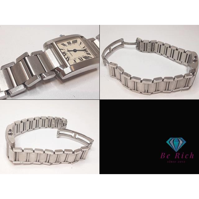 カルティエ Cartier タンク フランセーズ SM レディース 腕時計 W51008Q3 2384 アイボリー シルバー クォーツ【中古】【送料無料】 bt3242 | TANK（Cartier） | 05