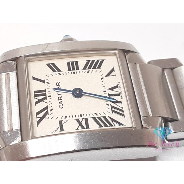 カルティエ Cartier タンク フランセーズ SM レディース 腕時計 W51008Q3 2384 アイボリー シルバー クォーツ【中古】【送料無料】 bt3242 | TANK（Cartier） | 06