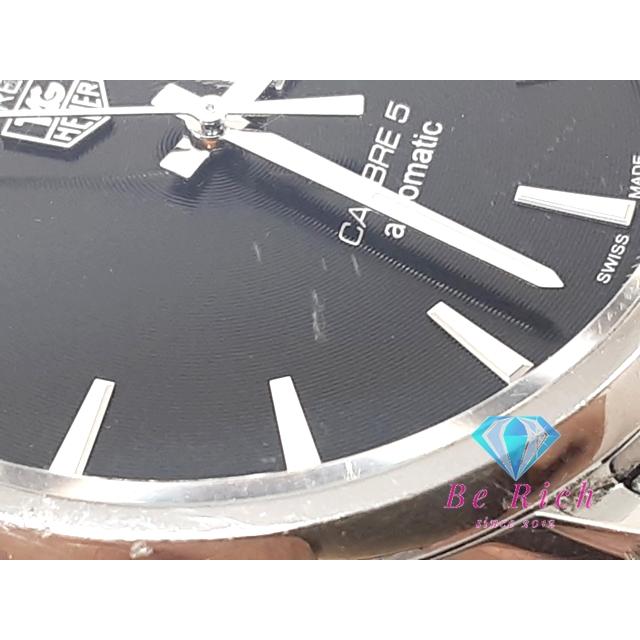 タグホイヤー TAG HEUER カレラ キャリバー5 自動巻き メンズ 腕時計 デイデイト WAR201-A 黒 シルバー SS【中古】【送料無料】 bt3272の画像