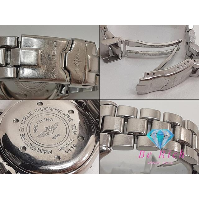 ブライトリング BREITLING コルト クロノグラフ メンズ 腕時計 デイト A53035 黒 ブラック シルバー クオーツ【中古】【送料無料】 bt3306の画像