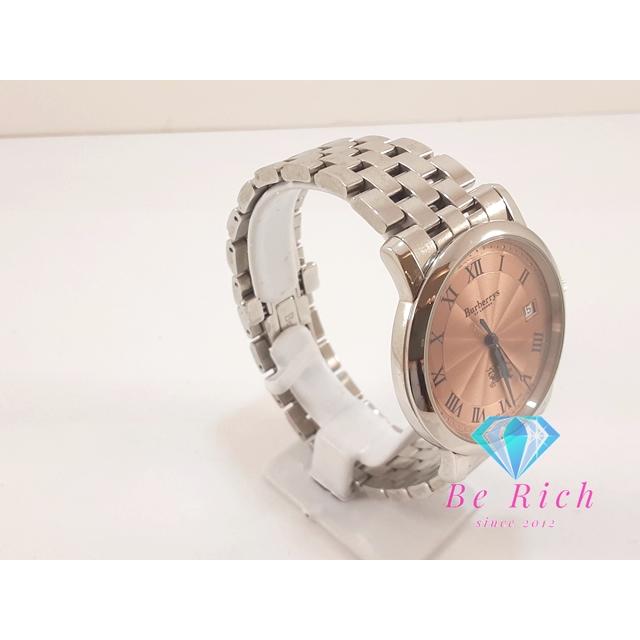 バーバリー BURBERRY メンズ 腕時計 デイト 12000G オレンジ シルバー SS ブレス ロゴ アナログ クォーツ QZ ウォッチ 【中古】bt3311 | BURBERRY | 02