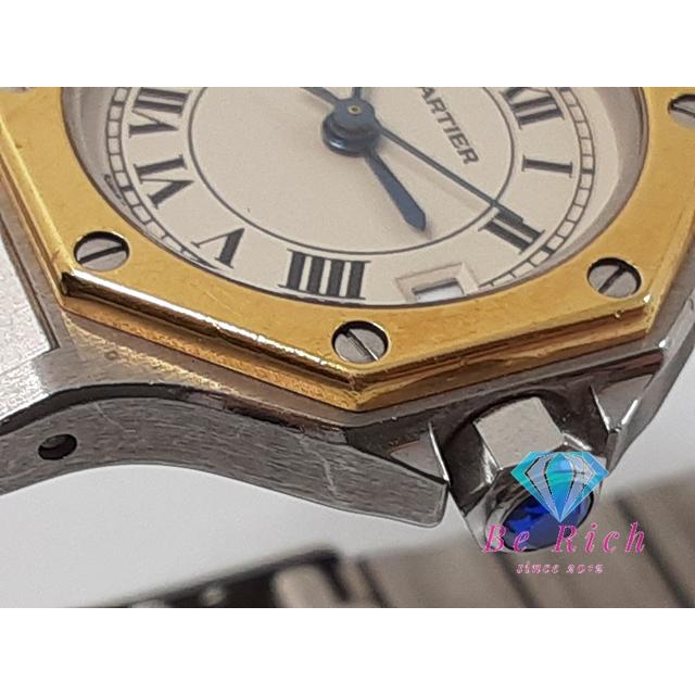 カルティエ Cartier サントス オクタゴン SM レディース 腕時計 187903 YG SS コンビ アイボリー クオーツ【中古】【送料無料】 bt3360 | SANTOS DE CARTIER | 07