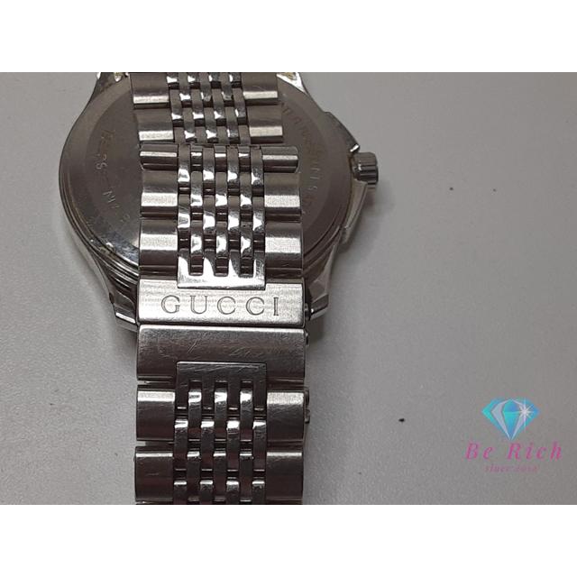 グッチ GUCCI Gタイムレス メンズ 腕時計 デイト 126.4 黒 ブラック シルバー SS ブレス アナログ クォーツ 【中古】【送料無料】 bt3373 | GUCCI | 03