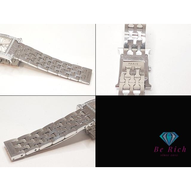 エルメス HERMES Hウォッチ ダイヤ ベゼル レディース 腕時計 HH1.230.271 シルバー SS ブレス ロゴ クォーツ【中古】【送料無料】 bt3380 | HERMES | 07