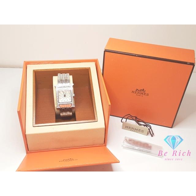 エルメス HERMES Hウォッチ ダイヤ ベゼル レディース 腕時計 HH1.230.271 シルバー SS ブレス ロゴ クォーツ【中古】【送料無料】 bt3380 | HERMES | 08