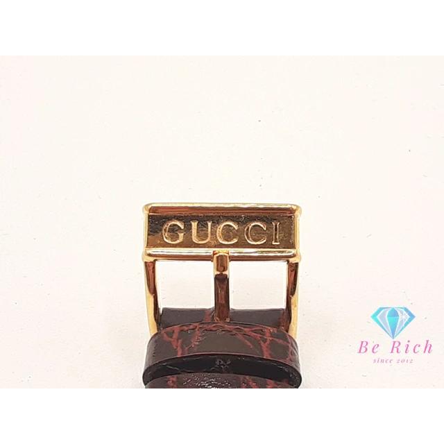 グッチ GUCCI メンズ 腕時計 3001M ゴールド ブラウン 茶 SS レザー ブレス アナログ クォーツ QZ ウォッチ オールド【中古】 bt3388 | GUCCI | 06