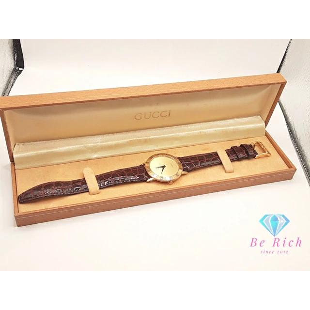 グッチ GUCCI メンズ 腕時計 3001M ゴールド ブラウン 茶 SS レザー ブレス アナログ クォーツ QZ ウォッチ オールド【中古】 bt3388 | GUCCI | 09