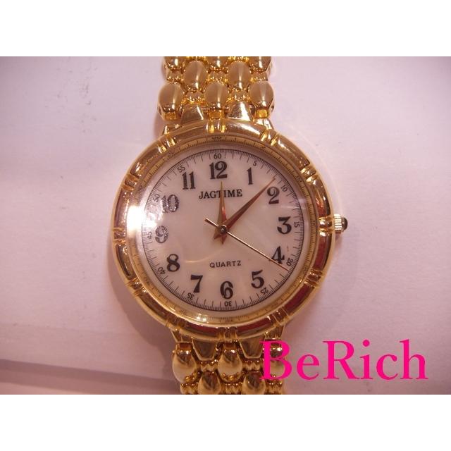 Jagtime メンズ 腕時計 白 ホワイト 文字盤 ゴールド メッキ Gp アナログ クォーツ 中古 Ht2211 Ht2211 ビーリッチヤフー店 通販 Yahoo ショッピング