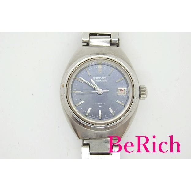 セイコー SEIKO 17石 自動巻 レディース 腕時計 デイト 2205-0510 紺 ネイビー 文字盤 SS ブレス オートマチック  AT【中古】ht3489 :ht3489:ビーリッチヤフー店 - 通販 - Yahoo!ショッピング