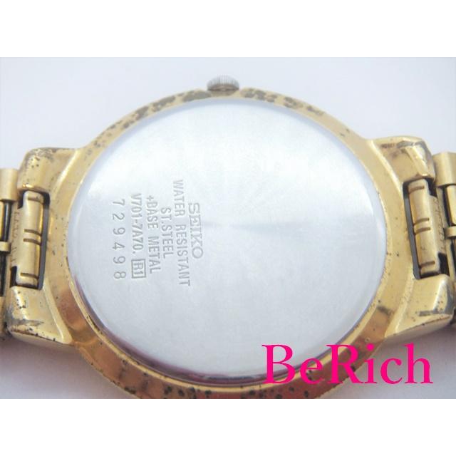 SEIKO（セイコー） メンズ 腕時計 V701-7A70 ゴールド 文字盤 GP