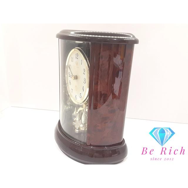 リズム時計工業 クイーンエリザベス 2 置時計 QE2-R36 レトロ