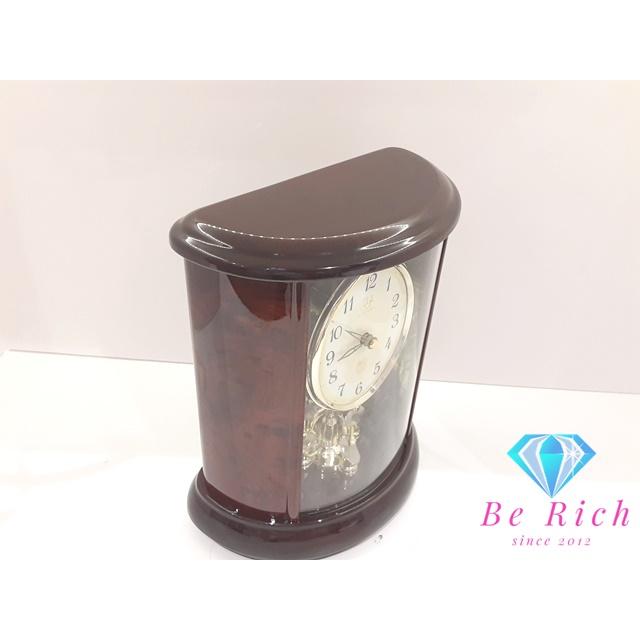 リズム時計工業 クイーンエリザベス 2 置時計 QE2-R36 レトロ