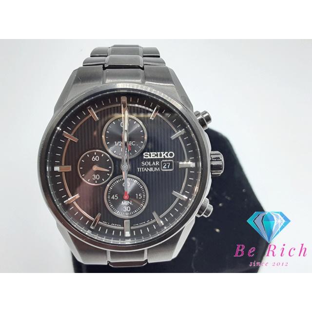 SEIKO（セイコー） ソーラー クロノグラフ メンズ 腕時計 デイト V176 