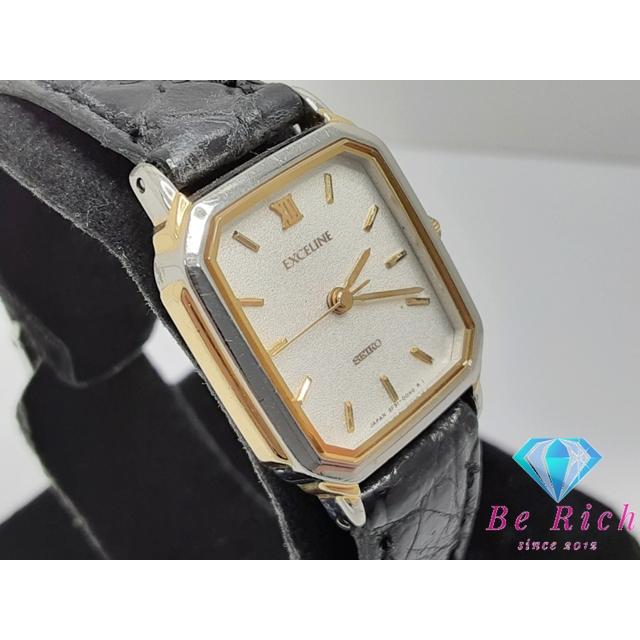 極美品/電池新品】SEIKO エクセリーヌ 1F21-0BS09 オーバル SEIKO