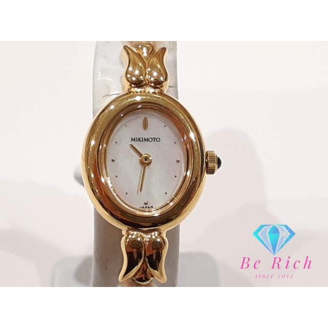 MIKIMOTO クォーツ腕時計SSパール6P ゴールド　レディース MIKIMOTO（ミキモト） パール ブレス ウォッチ レディース 腕時計 1E20