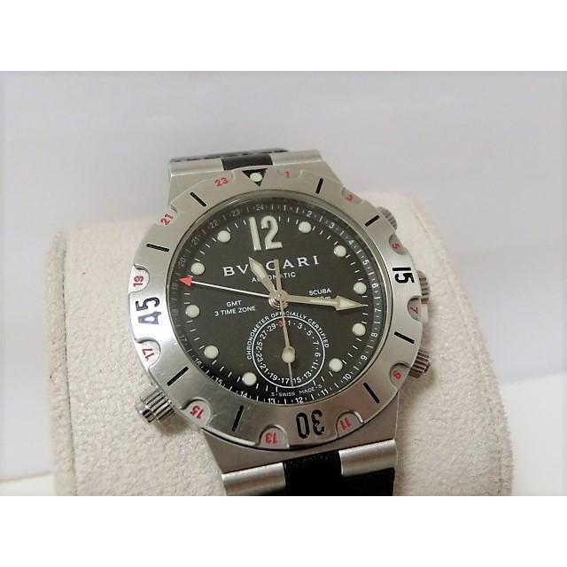 ブルガリ ディアゴノ スクーバ SD38S GMT メンズ 腕時計 200m防水 SS  