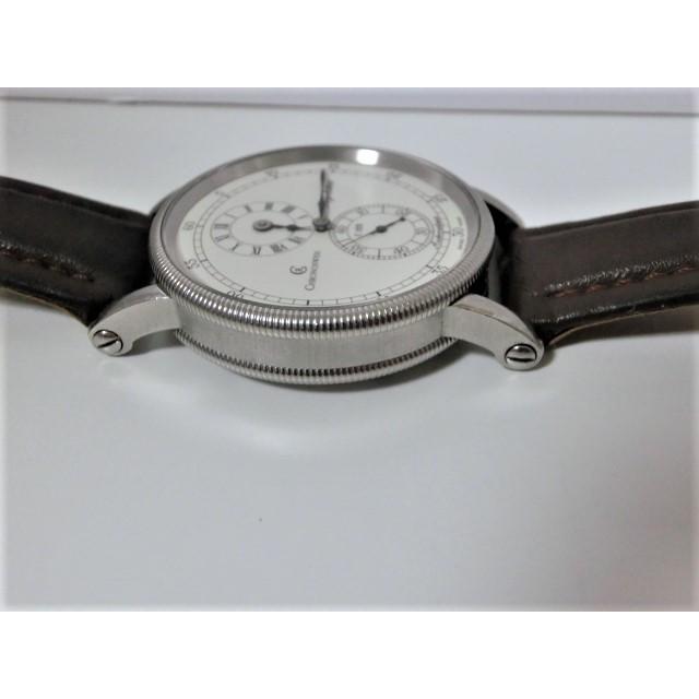 クロノスイス レギュレーター CH1223 メンズ 腕時計 自動巻き SS/レザー ホワイト文字盤 【中古】 【送料無料】mk1867｜be-rich0112｜04