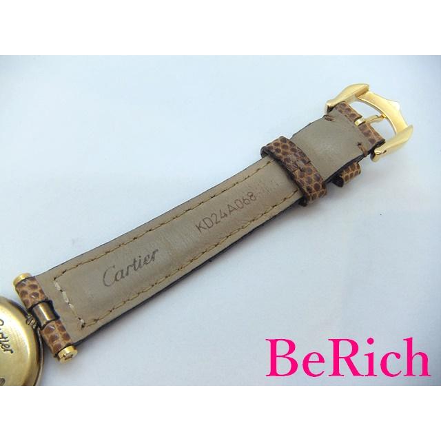 カルティエ Cartier マストヴァンドーム ヴェルメイユ レディース 腕時計 SV 925 レザー ブレス ゴールド 【中古】【送料無料】 sb665 | Cartier | 05