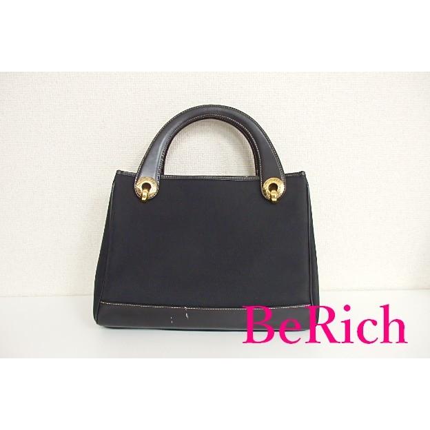 ニナリッチ ハンドバッグ 黒 ブラック ナイロン レザー NINA RICCI