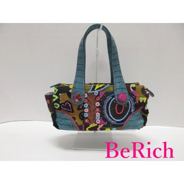 Think Bee! 美品 シンクビー ミニ ハンドバッグ 2652 リッピ ブルー  