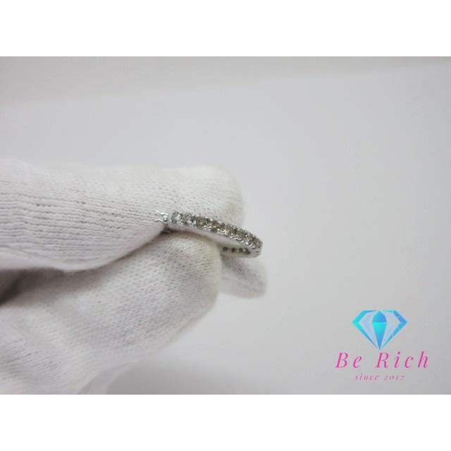 K14 WG ブラウン ダイヤモンド 0.50ct 付 星 デザイン フープ ピアス 