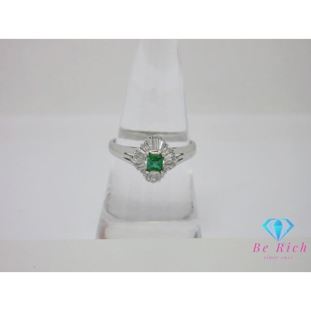 エメラルドダイヤモンド16号プラチナ900リング